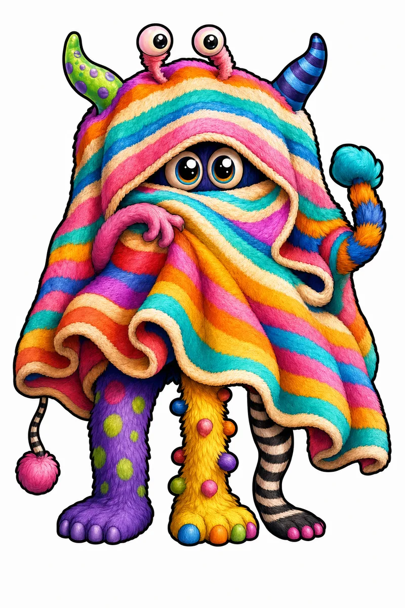 Blanketbeast — Gen 1 Common MonsterCam monster reference art