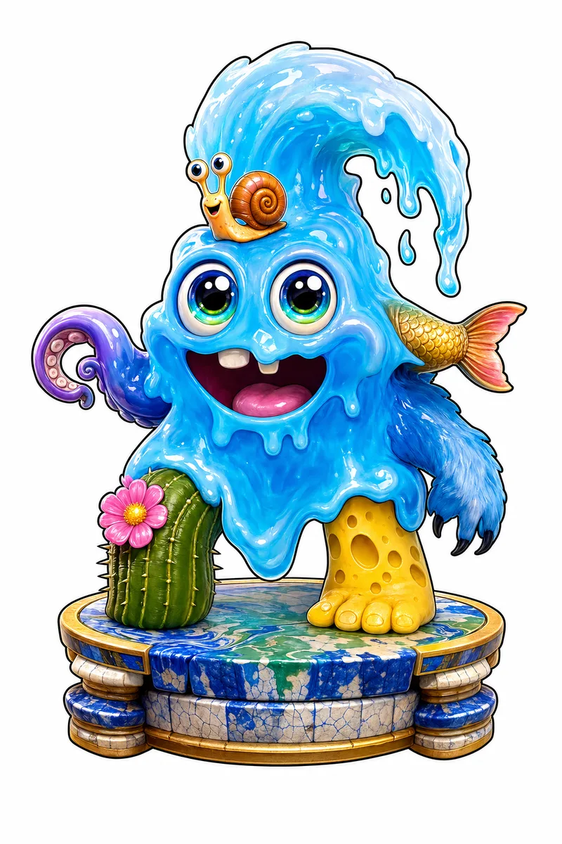 Brookito Bonkbonk — Gen 1 Common MonsterCam monster reference art