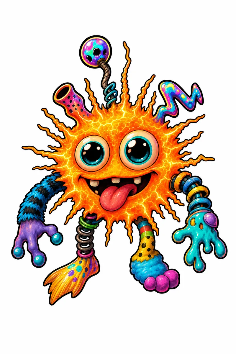 Burnito Crispcrisp — Gen 1 Common MonsterCam monster reference art