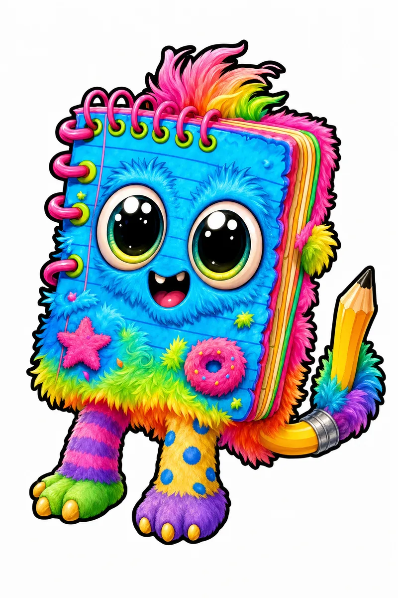 Doodlito Bombastico — Gen 1 Common MonsterCam monster reference art