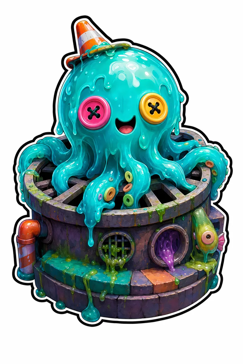 Glubglug — Gen 1 Epic MonsterCam monster reference art