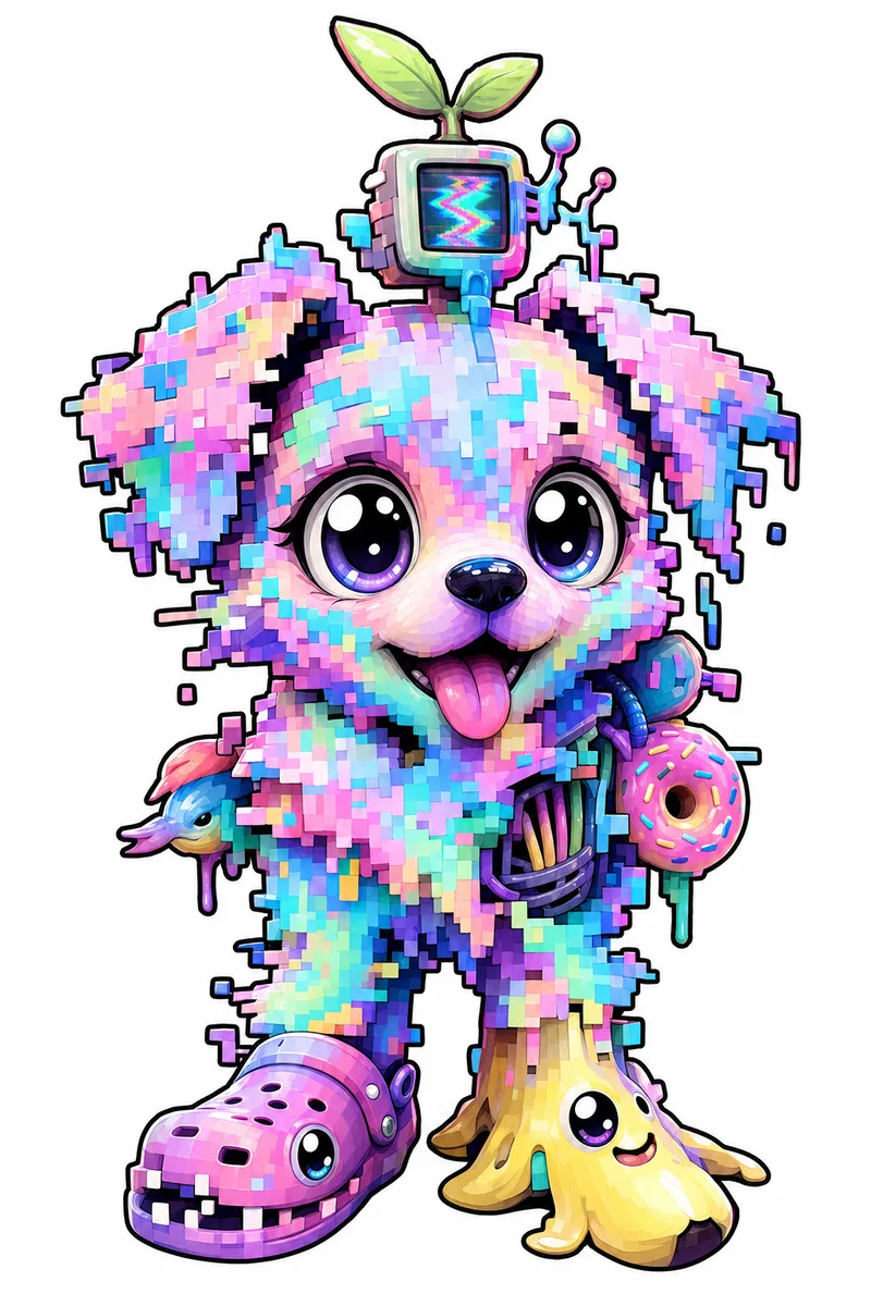 Pupgloss Window-san — Gen 1 Common MonsterCam monster reference art