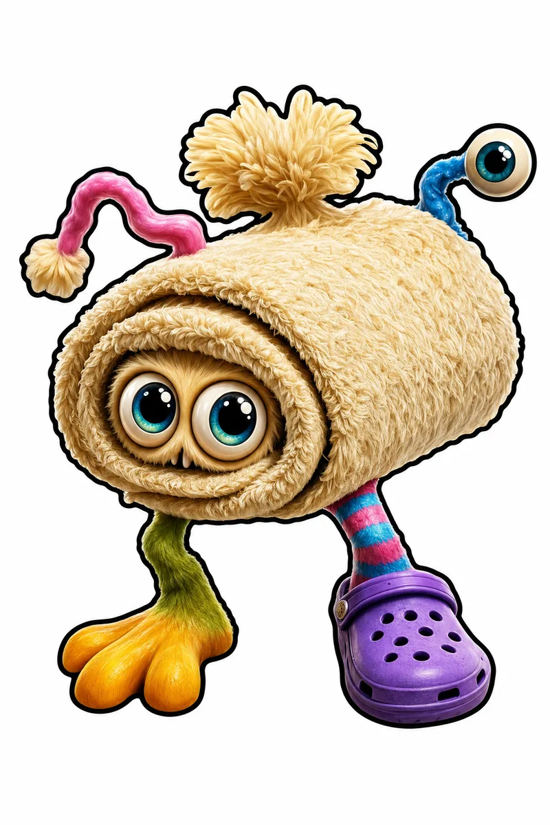 Towelroll — Gen 1 Common MonsterCam monster reference art
